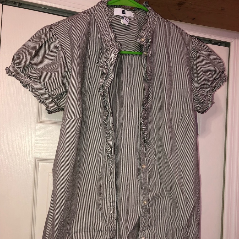 Striped button down